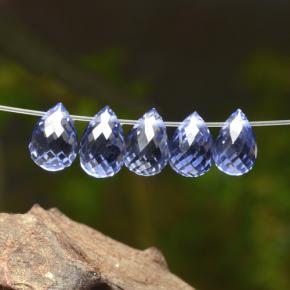 2.93캐럿 천연 블루 사파이어 보석, 브리올레트, 5.1×3.6 mm, VVS-VS