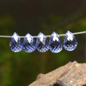 2.93캐럿 천연 블루 사파이어 보석, 브리올레트, 5.1×3.6 mm, VVS-VS