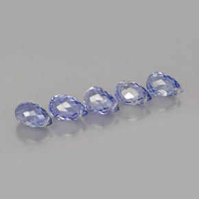 캐럿 천연 바이올렛 블루 사파이어 보석, 브리올레트, 5.2×3.4 mm, VVS-VS