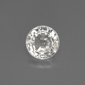 1.04캐럿 천연 화이트 사파이어, 라운드 컷, 5.70 mm, VS