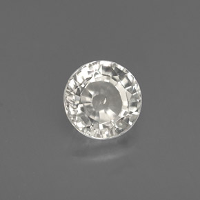 1.04캐럿 천연 화이트 사파이어, 라운드 컷, 5.70 mm, VS