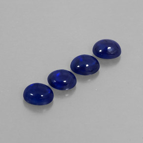 캐럿 천연 딥 블루 사파이어 보석, 투명한, 4.4×3.6 mm, 투명/반투명