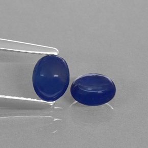 캐럿 천연 블루 사파이어 보석, 투명한, 5.2×4.3 mm, 투명/반투명