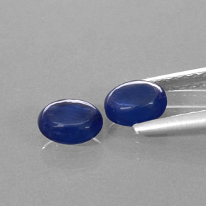 캐럿 천연 블루 사파이어 보석, 투명한, 5.2×4.3 mm, 투명/반투명