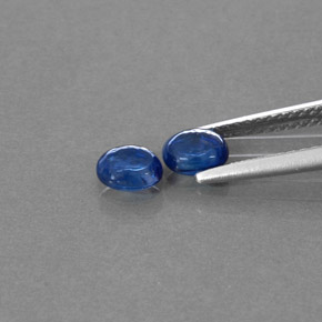 캐럿 천연 블루 사파이어 보석, 투명한, 5.1×4.2 mm, 투명/반투명
