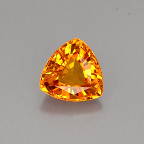 0.78캐럿 천연 만다린 오렌지 사파이어, 트릴리언, 5.5×5.5 mm, VS