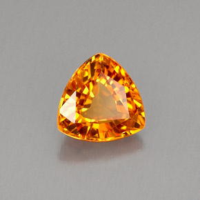 0.78캐럿 천연 만다린 오렌지 사파이어, 트릴리언, 5.5×5.5 mm, VS
