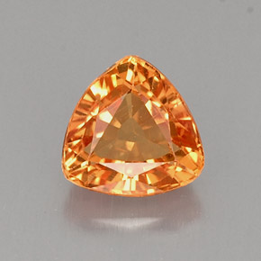 0.93캐럿 천연 만다린 오렌지 사파이어, 트릴리언, 5.6×5.6 mm, VVS-VS