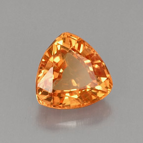 0.93캐럿 천연 만다린 오렌지 사파이어, 트릴리언, 5.6×5.6 mm, VVS-VS