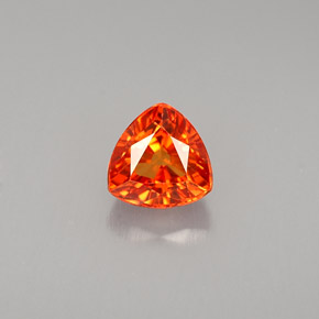 0.97캐럿 천연 만다린 오렌지 사파이어, 트릴리언, 5.5×5.4 mm, VS