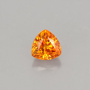 1.05캐럿 천연 만다린 오렌지 사파이어, 트릴리언, 5.6×5.5 mm, VVS-VS