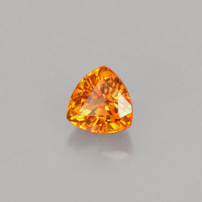 1.05캐럿 천연 만다린 오렌지 사파이어, 트릴리언, 5.6×5.5 mm, VVS-VS