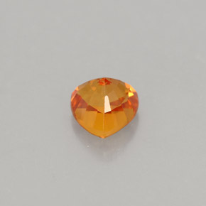1.05캐럿 천연 만다린 오렌지 사파이어, 트릴리언, 5.6×5.5 mm, VVS-VS