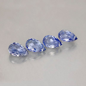 캐럿 천연 바이올렛 블루 사파이어 보석, 브리올레트, 6.1×3.8 mm, VVS-VS