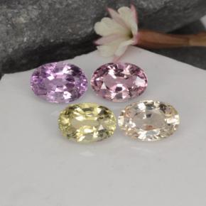2.75캐럿 천연 멀티컬러 사파이어 보석, 타원형 컷, 6×4.1 mm, VVS-VS