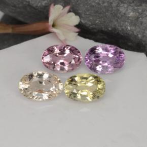 2.75캐럿 천연 멀티컬러 사파이어 보석, 타원형 컷, 6×4.1 mm, VVS-VS