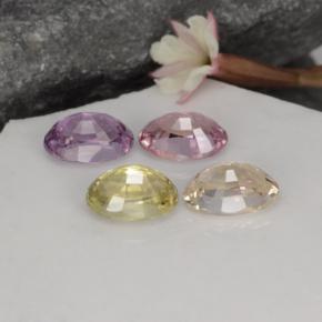 2.75캐럿 천연 멀티컬러 사파이어 보석, 타원형 컷, 6×4.1 mm, VVS-VS