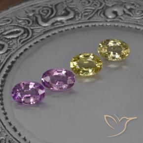2.15캐럿 천연 멀티컬러 사파이어 보석, 타원형 컷, 5.8×3.9 mm, VVS-VS