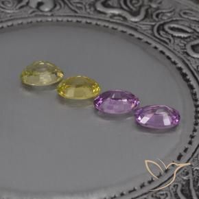 2.15캐럿 천연 멀티컬러 사파이어 보석, 타원형 컷, 5.8×3.9 mm, VVS-VS