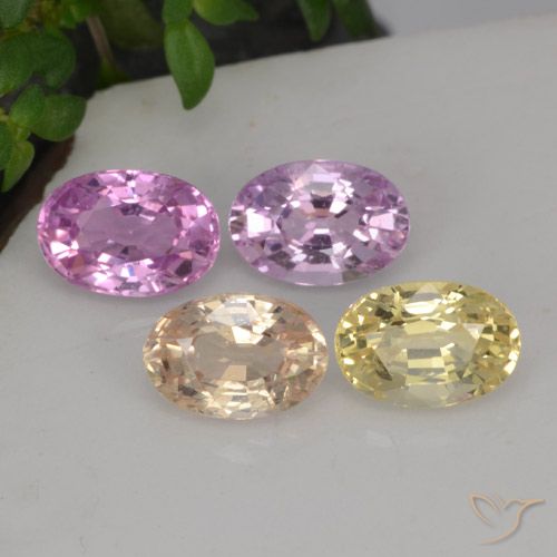2.84캐럿 천연 멀티컬러 사파이어 보석, 타원형 컷, 6.1×4.2 mm, VVS-VS