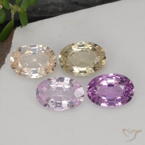 2.17캐럿 천연 멀티컬러 사파이어 보석, 타원형 컷, 6×4.1 mm, VVS-VS