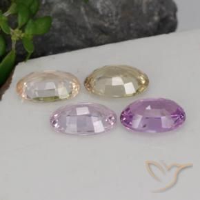 2.17캐럿 천연 멀티컬러 사파이어 보석, 타원형 컷, 6×4.1 mm, VVS-VS