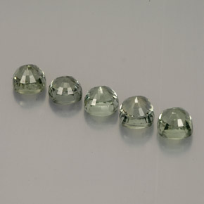 캐럿 천연 그린 사파이어 보석, 쿠션 컷, 4.3×4.3 mm, VVS-VS