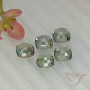 2.66캐럿 천연 Medium Light Green    사파이어 보석, 쿠션 컷, 4.4×4.4 mm, VVS-VS