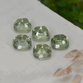 2.61캐럿 천연 라이트 세이지 그린 사파이어 보석, 쿠션 컷, 4.3×4.3 mm, VVS-VS