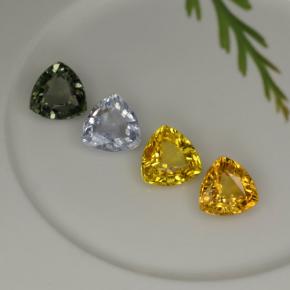 3.18캐럿 천연 멀티컬러 사파이어 보석, 트릴리언, 5.6×5.6 mm, VVS-VS