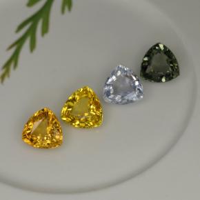 3.18캐럿 천연 멀티컬러 사파이어 보석, 트릴리언, 5.6×5.6 mm, VVS-VS