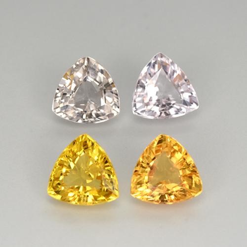2.73캐럿 천연 멀티컬러 사파이어 보석, 트릴리언, 5.5×5.4 mm, VVS-VS