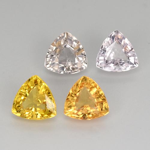 2.73캐럿 천연 멀티컬러 사파이어 보석, 트릴리언, 5.5×5.4 mm, VVS-VS