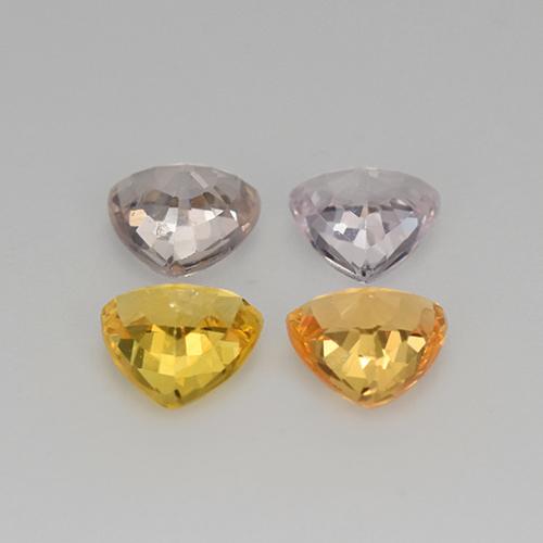 2.73캐럿 천연 멀티컬러 사파이어 보석, 트릴리언, 5.5×5.4 mm, VVS-VS