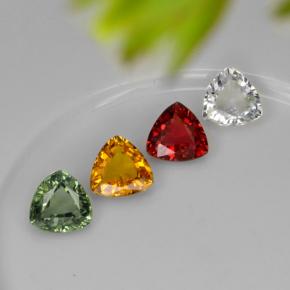 2.75캐럿 천연 멀티컬러 사파이어 보석, 트릴리언, 5.5×5.4 mm, VVS-VS