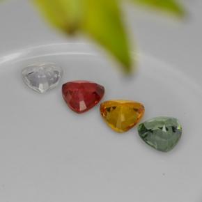 2.75캐럿 천연 멀티컬러 사파이어 보석, 트릴리언, 5.5×5.4 mm, VVS-VS