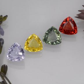 2.80캐럿 천연 멀티컬러 사파이어 보석, 트릴리언, 5.4×5.4 mm, VVS-VS