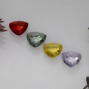 2.80캐럿 천연 멀티컬러 사파이어 보석, 트릴리언, 5.4×5.4 mm, VVS-VS