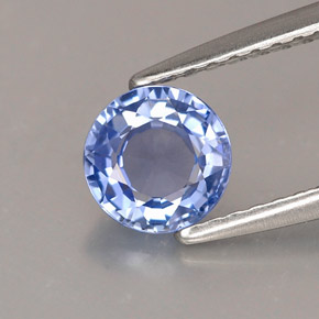 0.83캐럿 천연 블루 사파이어, 라운드 컷, 5.62 mm, VS