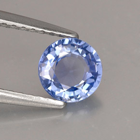 0.83캐럿 천연 블루 사파이어, 라운드 컷, 5.62 mm, VS