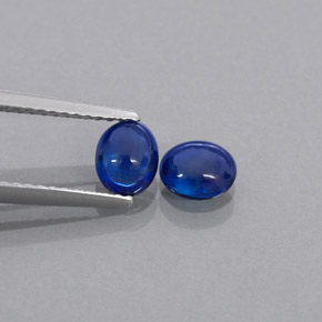 캐럿 천연 블루 사파이어 보석, 투명한, 5.1×4.1 mm, 투명/반투명