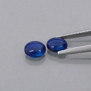 캐럿 천연 블루 사파이어 보석, 투명한, 5.1×4.1 mm, 투명/반투명