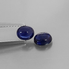 캐럿 천연 블루 사파이어 보석, 투명한, 5.2×4.2 mm, 투명/반투명