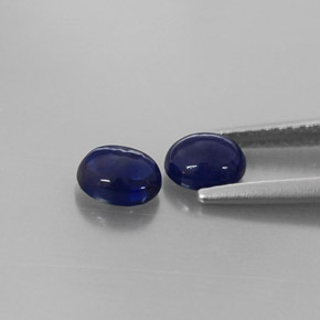 캐럿 천연 블루 사파이어 보석, 투명한, 5.2×4.2 mm, 투명/반투명