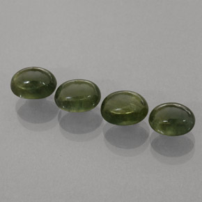 캐럿 천연 그린 사파이어 보석, 투명한, 7×5.2 mm, 투명/반투명