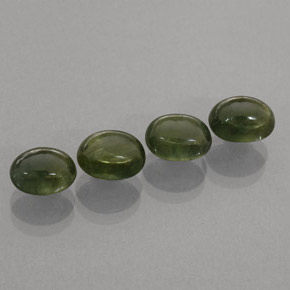 캐럿 천연 그린 사파이어 보석, 투명한, 7×5.2 mm, 투명/반투명