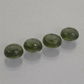 캐럿 천연 그린 사파이어 보석, 투명한, 7.1×5.3 mm, 투명/반투명