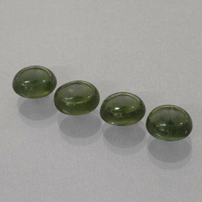 캐럿 천연 그린 사파이어 보석, 투명한, 7.1×5.3 mm, 투명/반투명