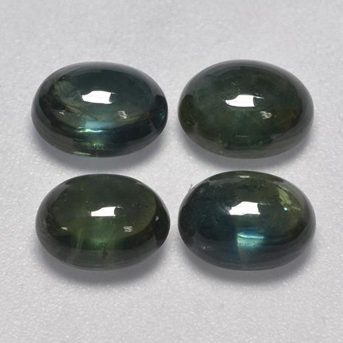 5.64캐럿 천연 포레스트 그린 사파이어 보석, 타원형 컷, 6.9×5.2 mm, 투명한