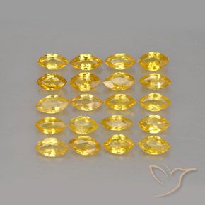 2.53캐럿 천연 골든 사파이어 보석, 마퀴즈, 4.3×2.5 mm, VVS-VS